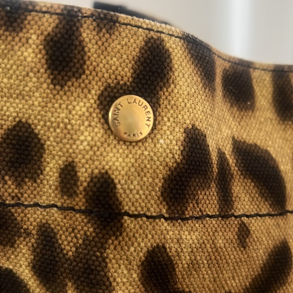 Saint Laurent Canvas Rive Gauche Leopard - Picture 3 of 10